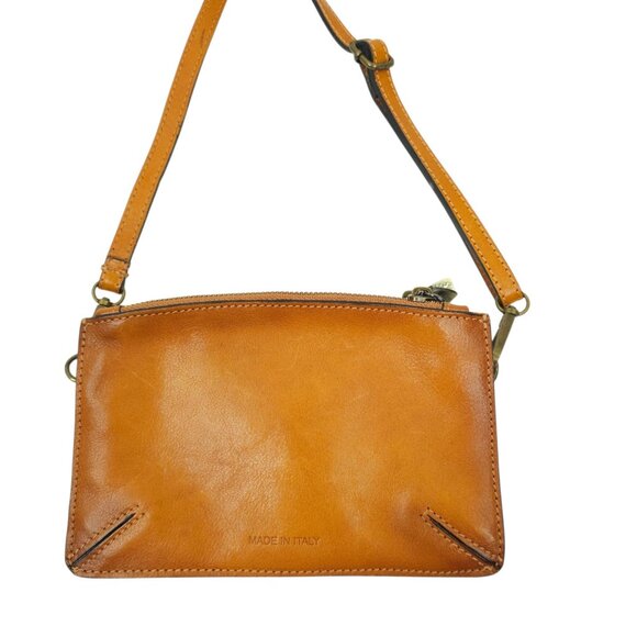 Pratesi Firenze Leather Crossbody Bag Small Brown Italian Handbag 8.5x5.5 Purse - Picture 2 of 15